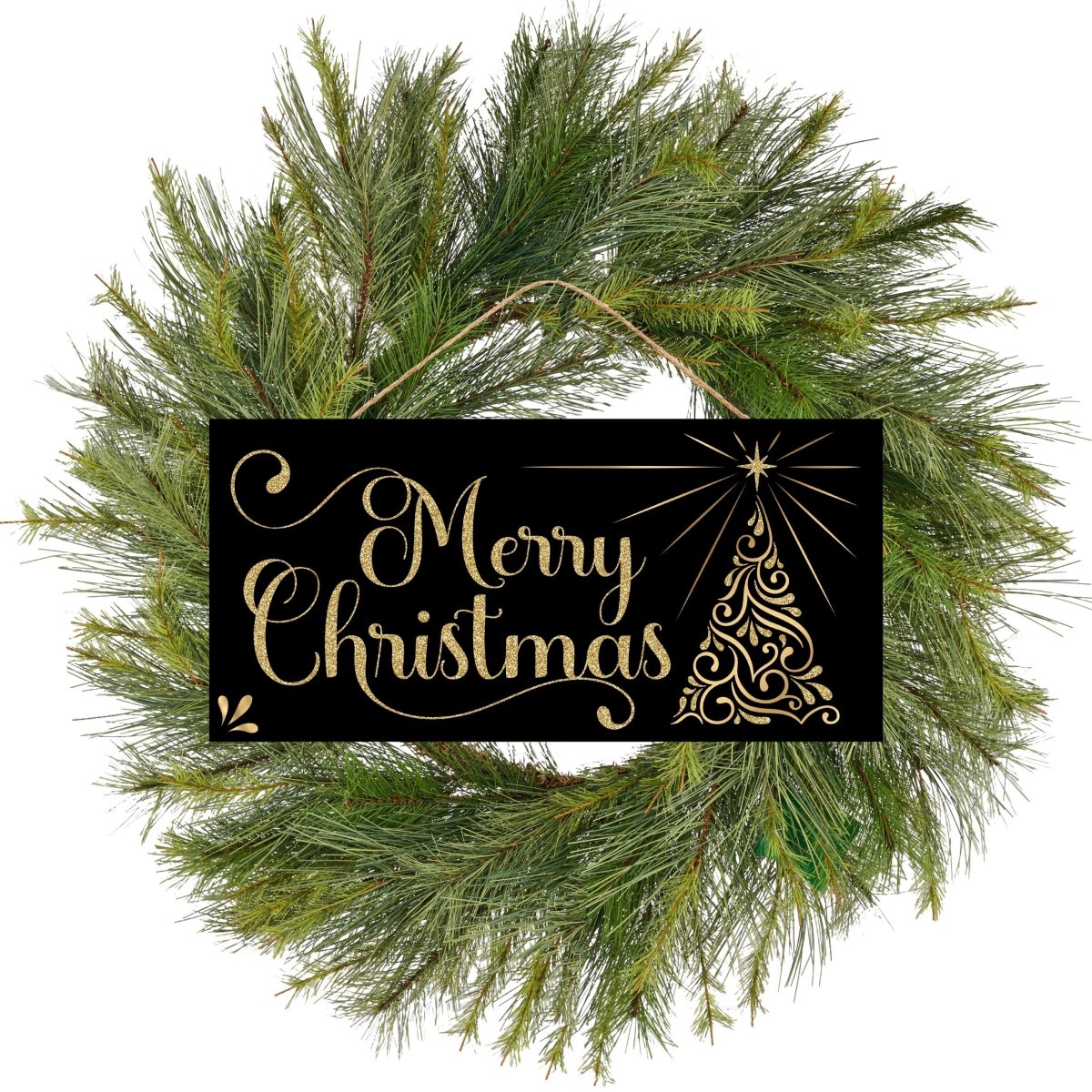 Shop For 12" Wooden Sign: Glitter Christmas Swirl Tree