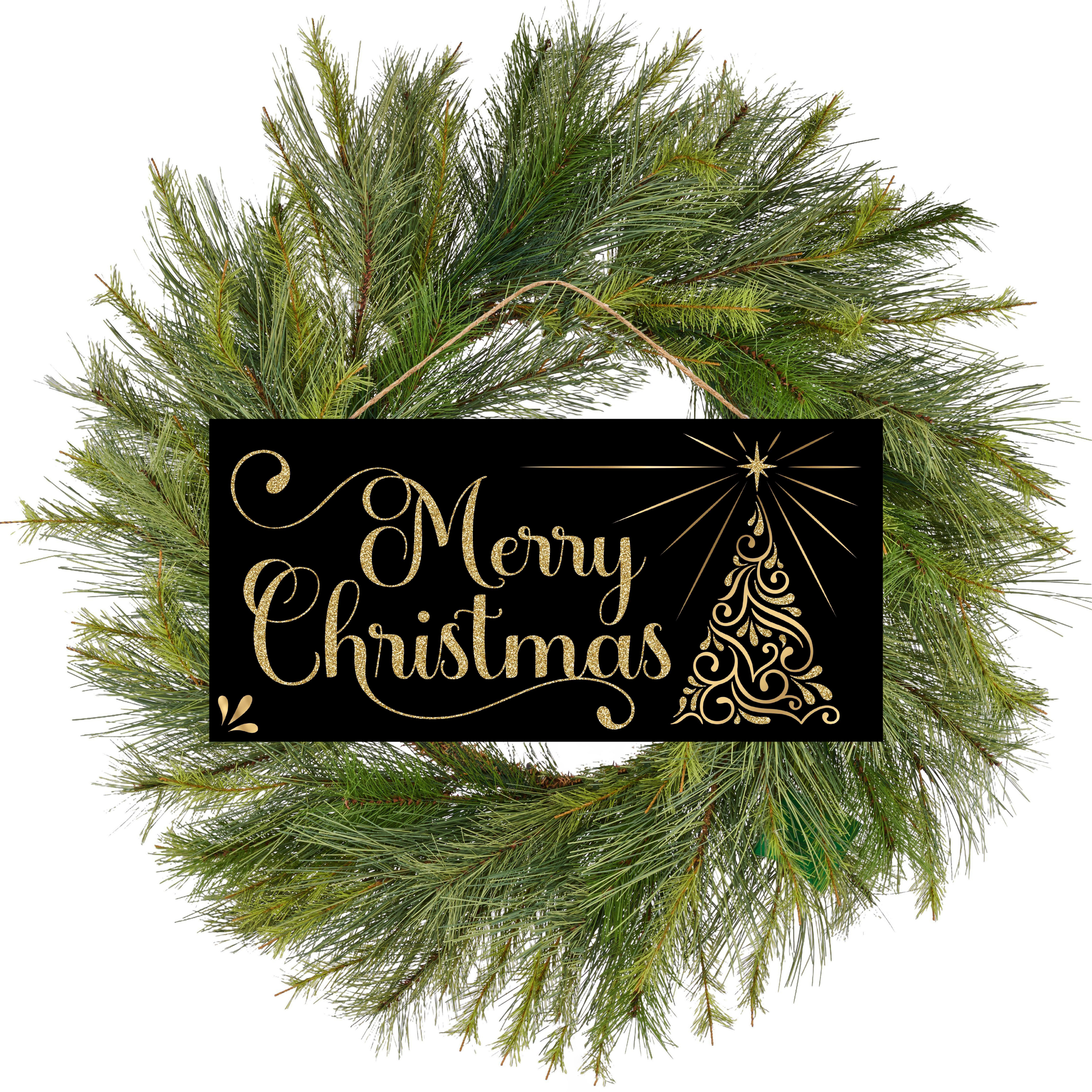 Shop For 12" Wooden Sign: Glitter Christmas Swirl Tree