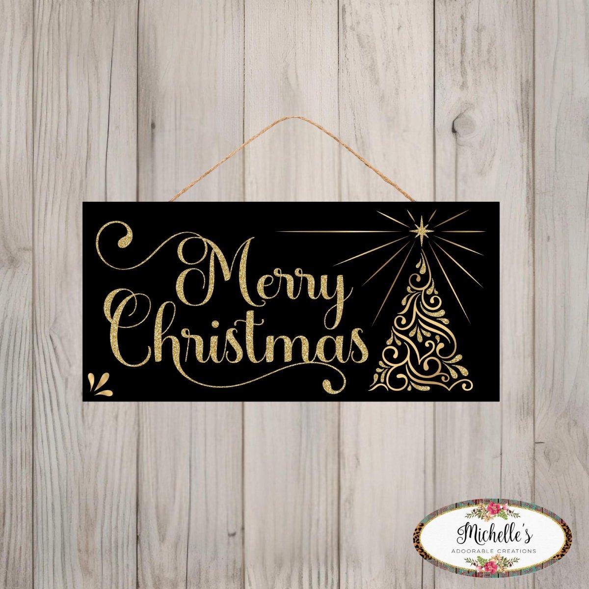 Shop For 12" Wooden Sign: Glitter Christmas Swirl Tree