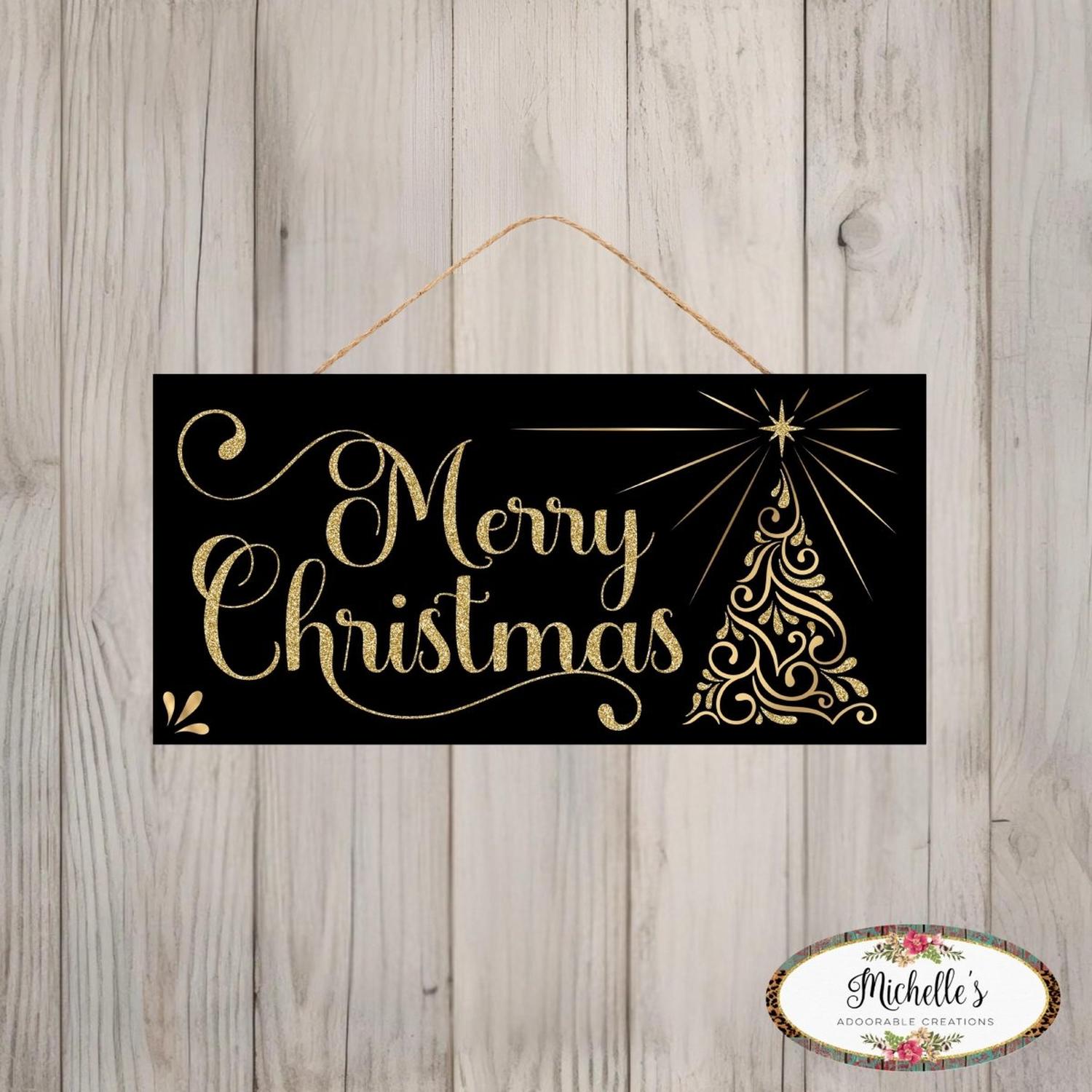 Shop For 12" Wooden Sign: Glitter Christmas Swirl Tree