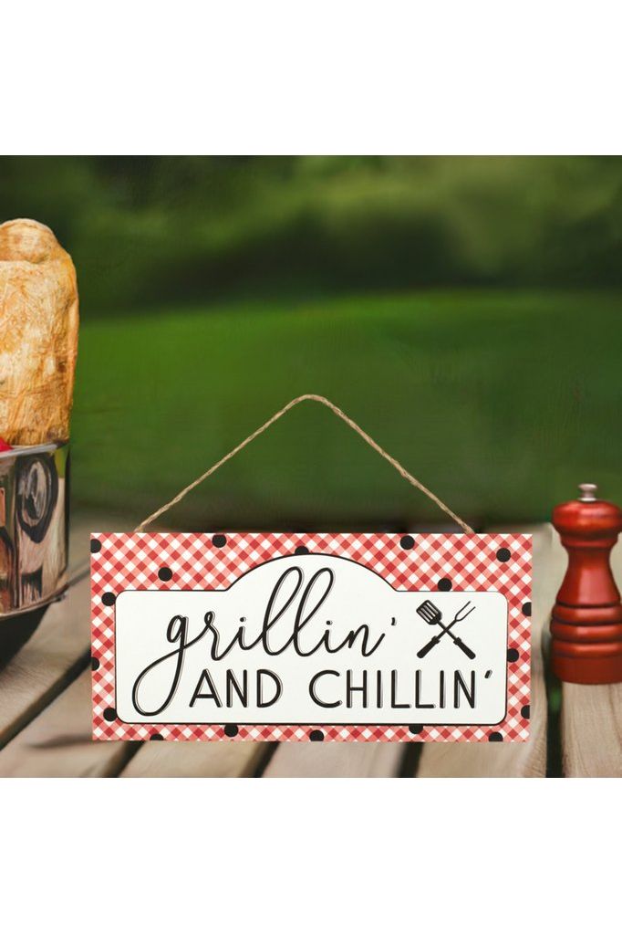 Shop For 12" Wooden Sign: Grillin and Chillin at Michelle's aDOORable Creations