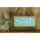 Shop For 12" Wooden Sign: Hello Spring Flower