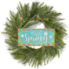 Shop For 12" Wooden Sign: Hello Spring Flower