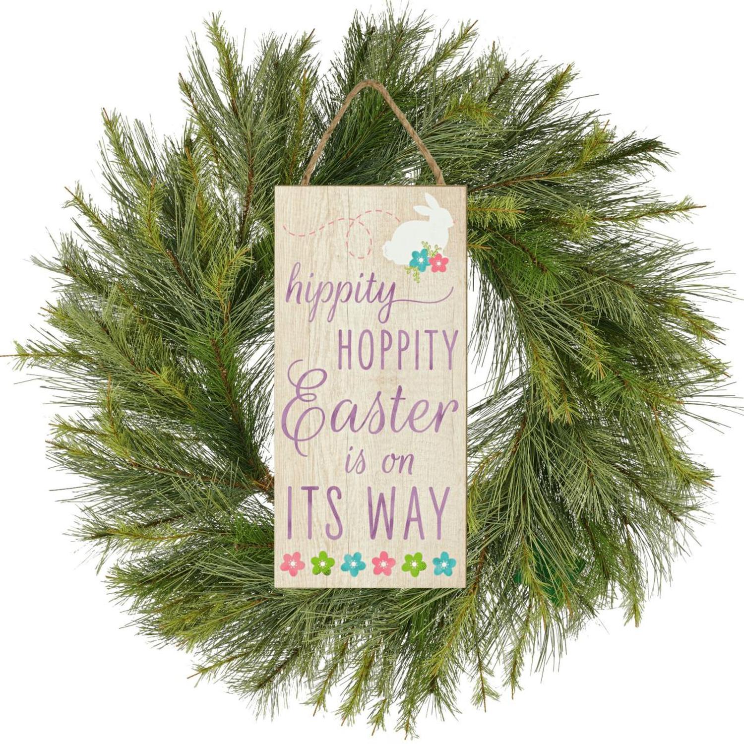 Shop For 12" Wooden Sign: Hippity Hoppity Easter