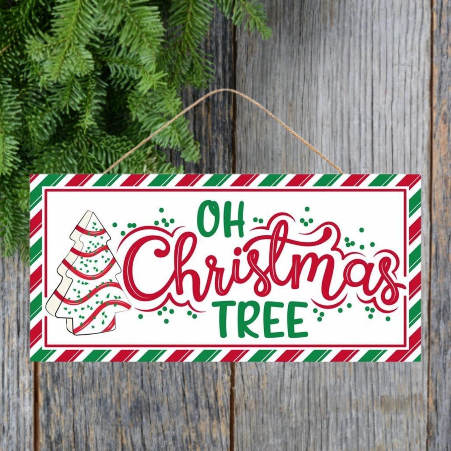 12" Wooden Sign: Oh Christmas Tree