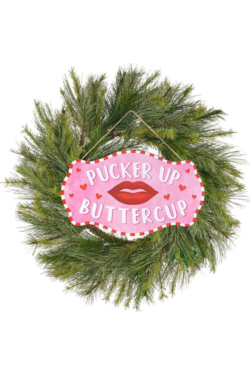 Shop For 12" Wooden Sign: Pucker Up Buttercup