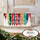 Shop For 12" Wooden Sign: Serape Feliz Navidad