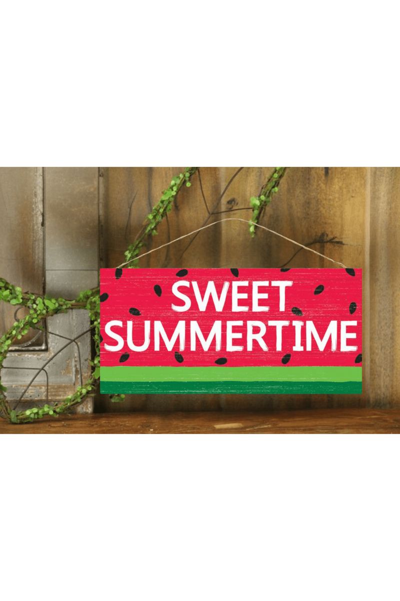 Shop For 12" Wooden Sign: Sweet Summertime/Watermelon