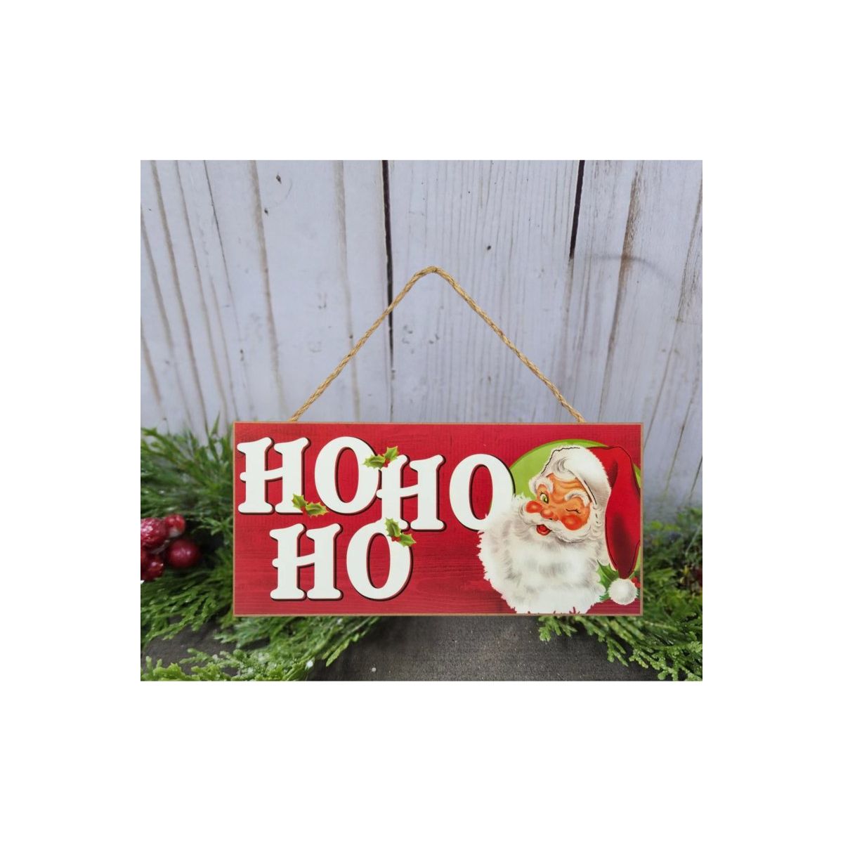 Shop For 12" Wooden Sign: Vintage Santa Ho Ho Ho