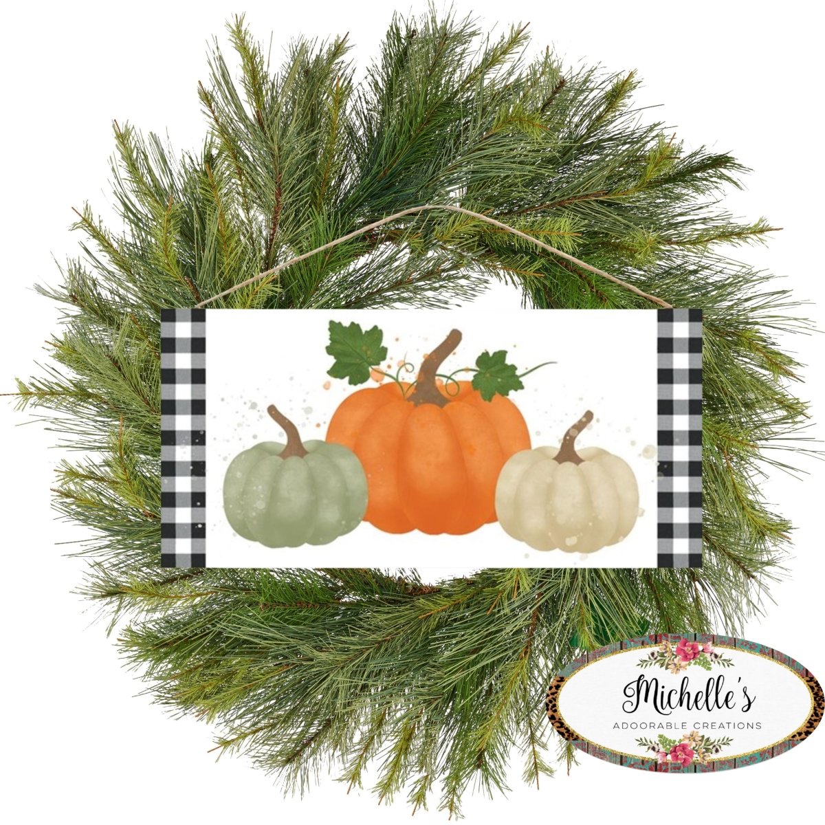 Shop For 12" Wooden Sign: Watercolor Pumpkins