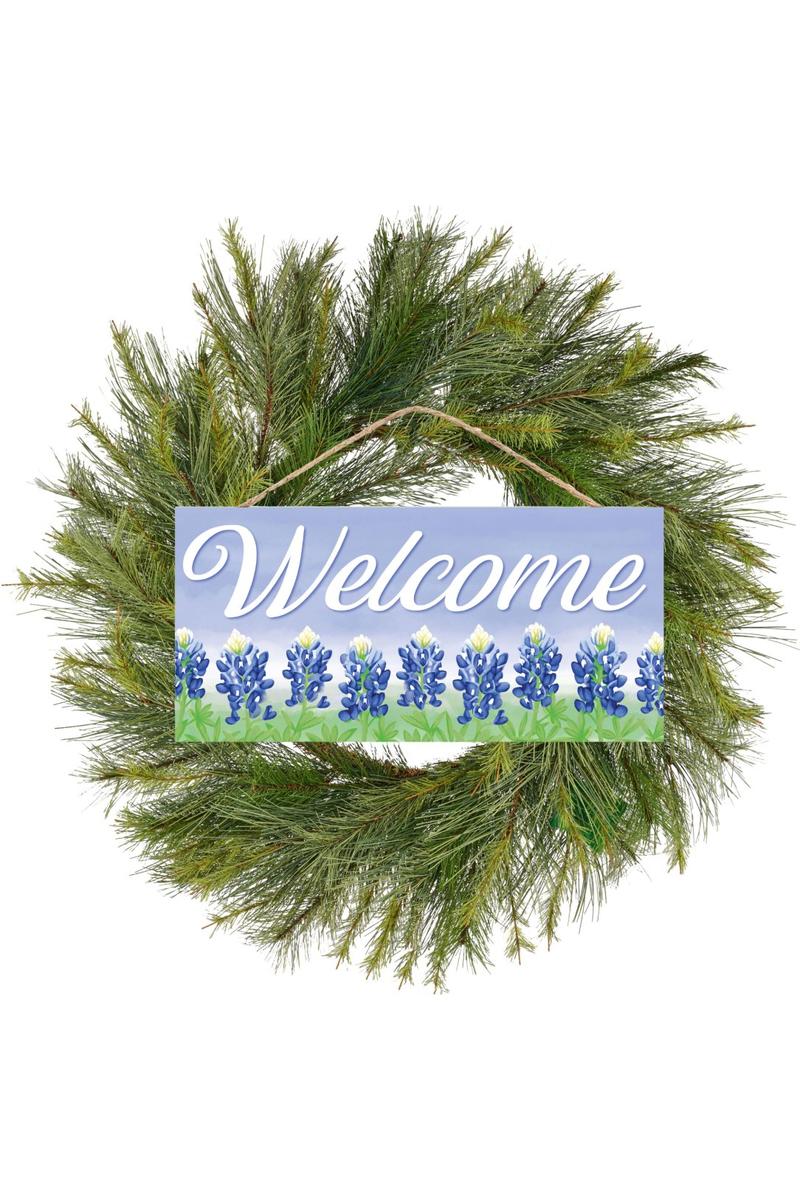 Shop For 12" Wooden Sign: Welcome Bluebonnets Light Blue