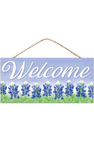 Shop For 12" Wooden Sign: Welcome Bluebonnets Light Blue