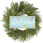 Shop For 12" Wooden Sign: Welcome Floral Sign