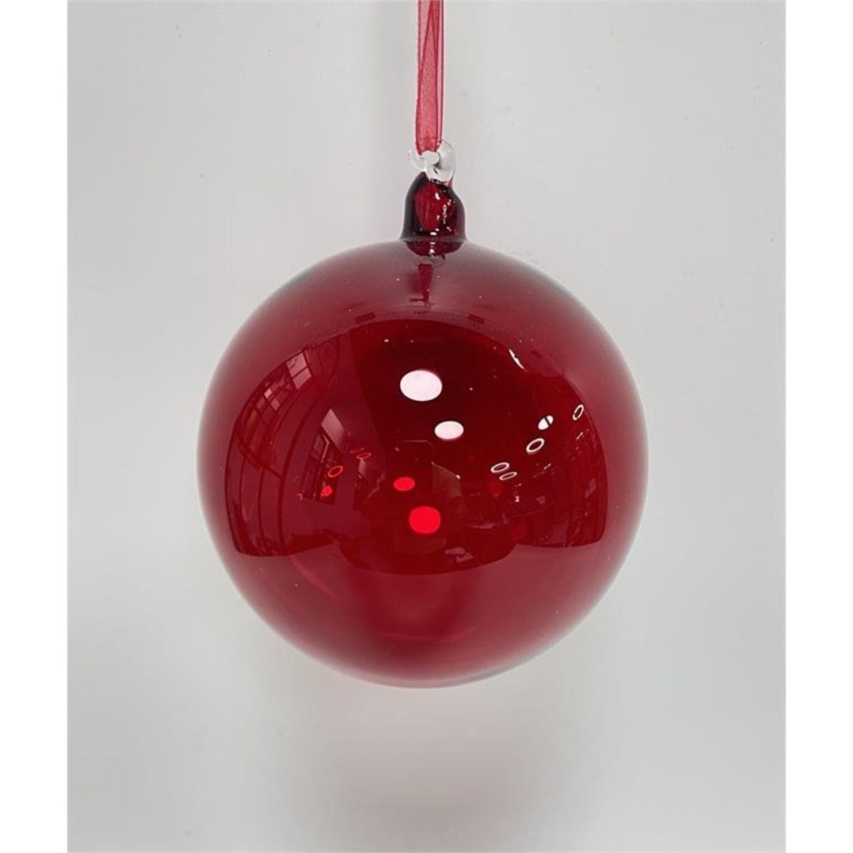 Shop For 120MM Shiny Glass Ball Ornament: Burgundy