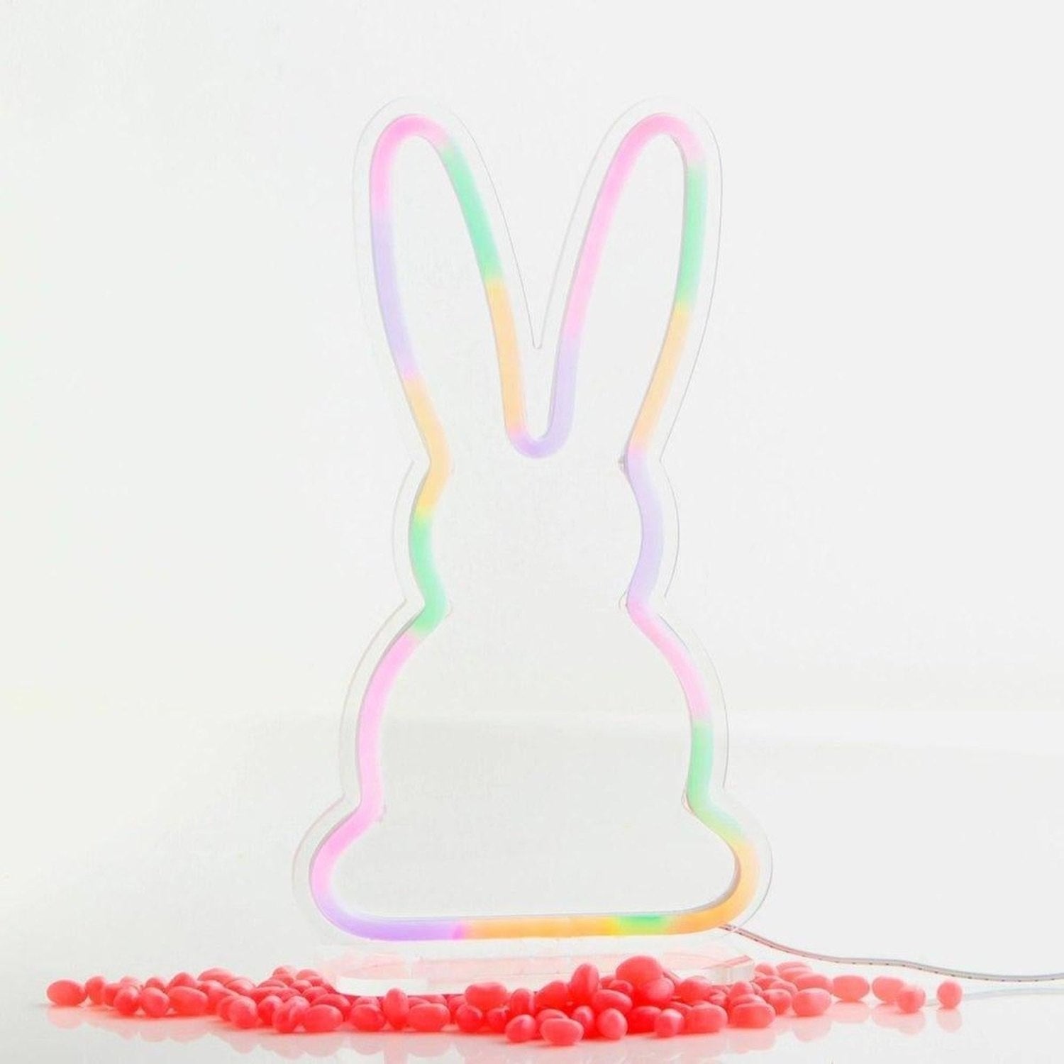 12.5" Lighted Neon Bunny Sign