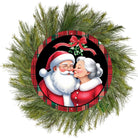 Shop For 12in Round Metal Sign: Mr and Mrs Santa Claus