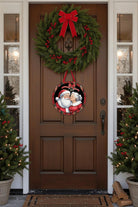 Shop For 12in Round Metal Sign: Mr and Mrs Santa Claus