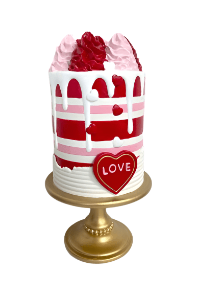 Shop For 12in Valentine Cake on Gold Stand