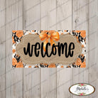 Shop For 12in Welcome Orange Black Floral Sign