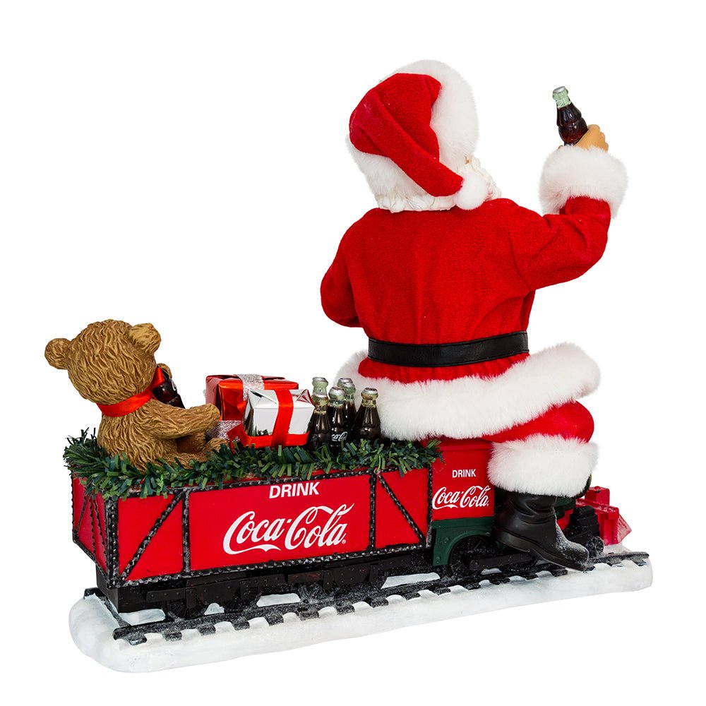 Shop For 13" Fabriché™ Coca - Cola® Santa On Train With LED Garland