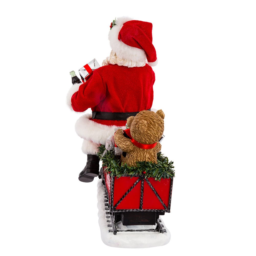 Shop For 13" Fabriché™ Coca - Cola® Santa On Train With LED Garland