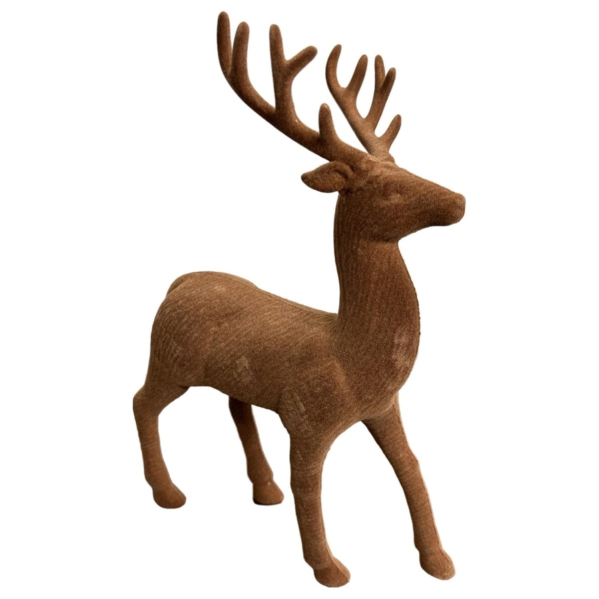Shop For 13" Flocked Deer: Brown