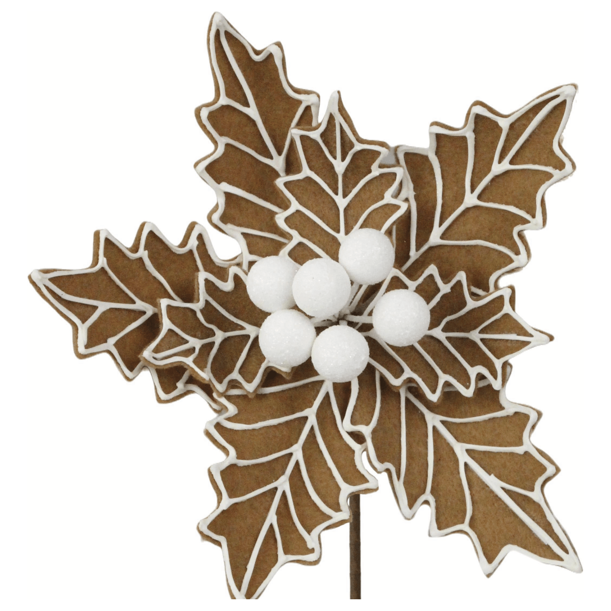 Shop For 13" Gingerbread Poinsettia Pick