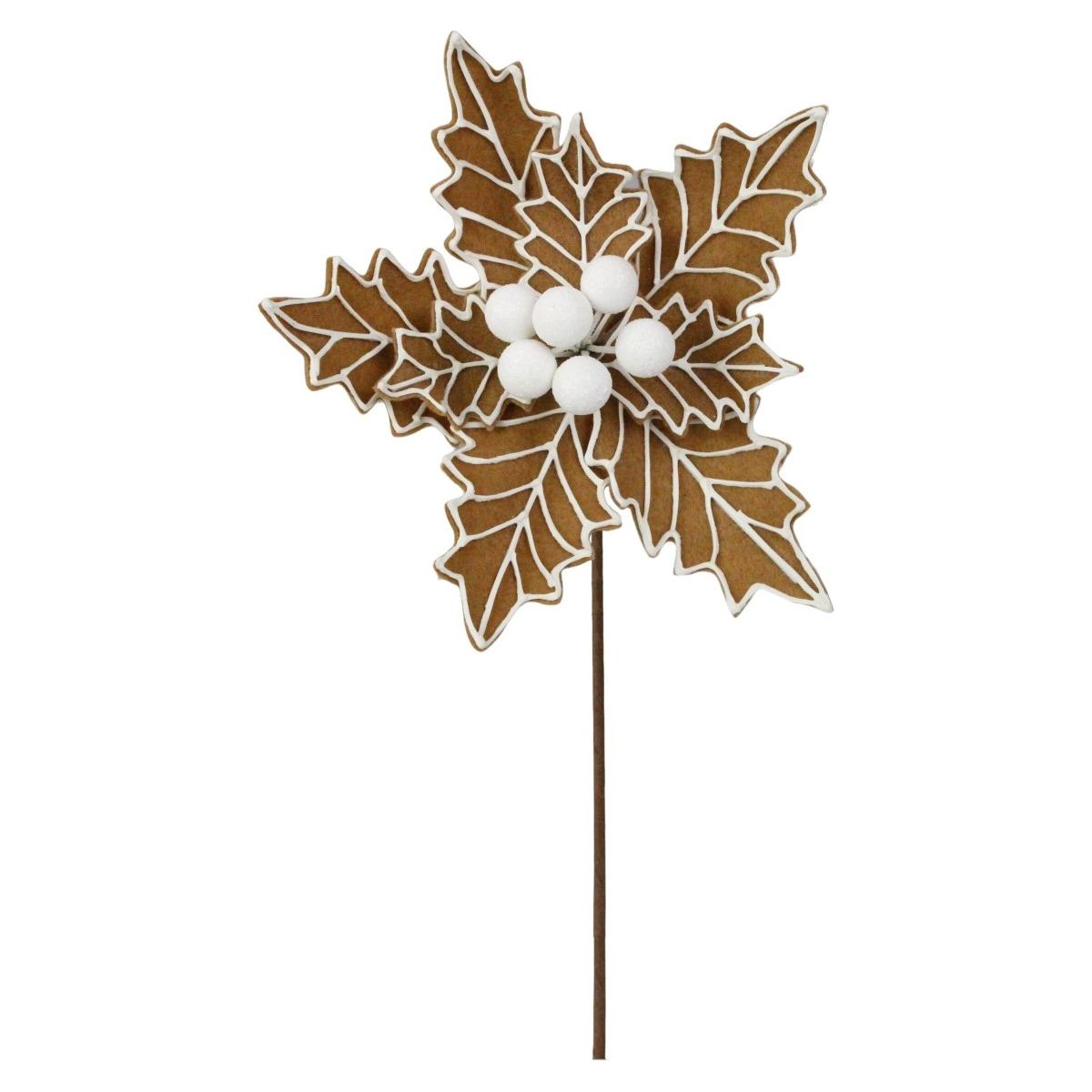 Shop For 13" Gingerbread Poinsettia Pick