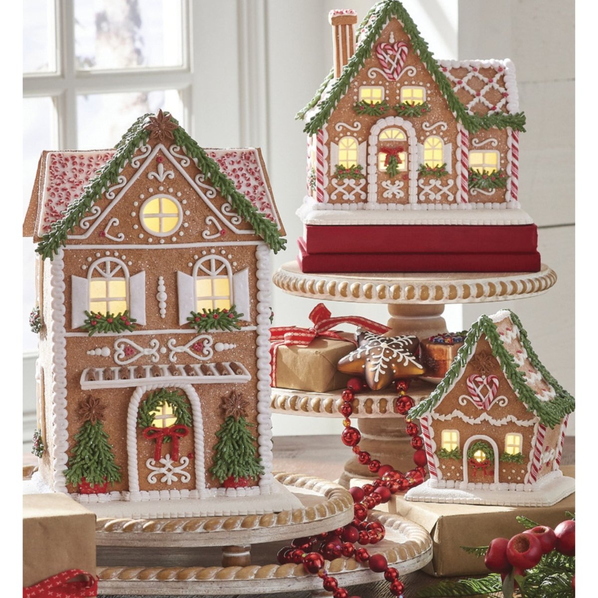 Shop For 13" Lighted Gingerbread House with Trees