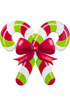 Shop For 13" Metal Embossed Candy Canes: Lime Green/Red