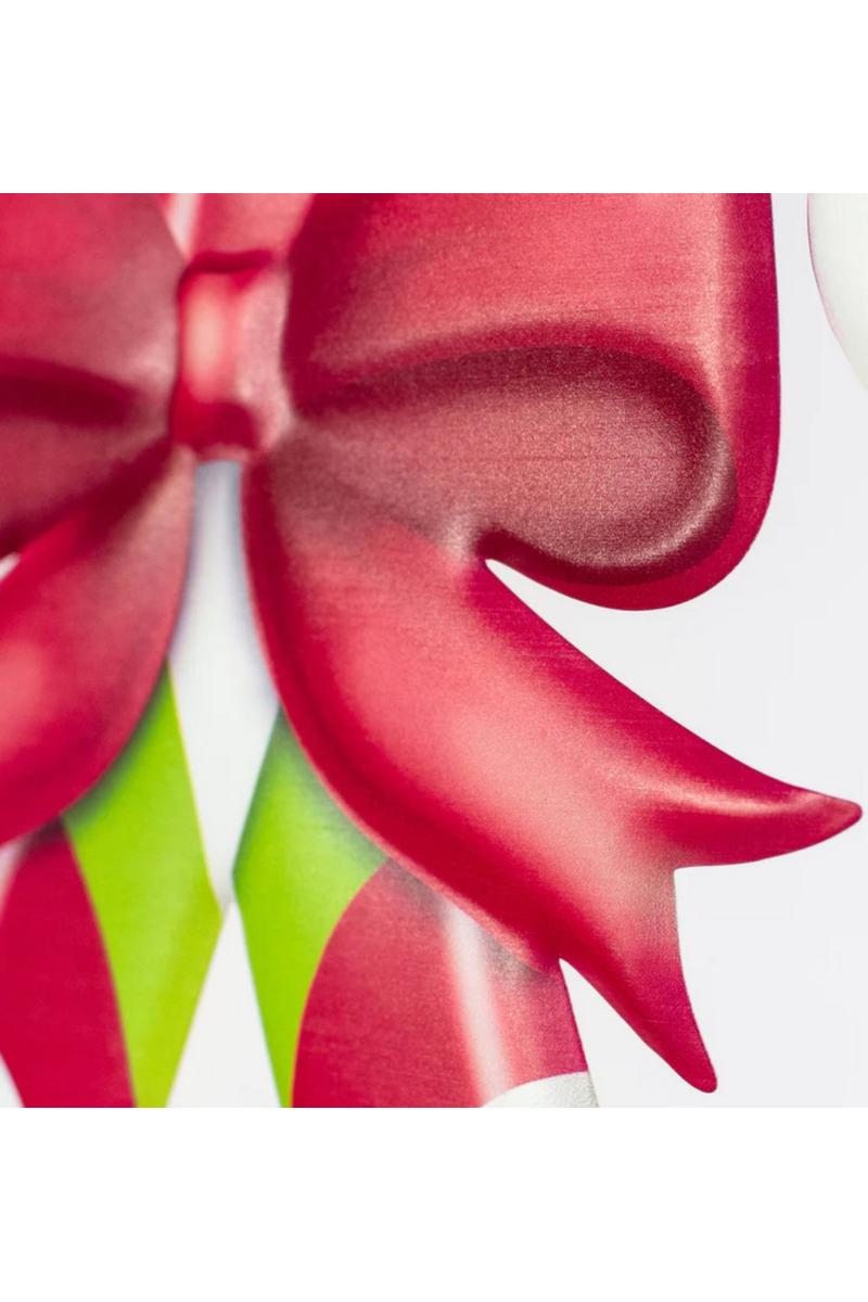 Shop For 13" Metal Embossed Candy Canes: Lime Green/Red