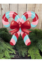 Shop For 13" Metal Embossed Candy Canes: Pink/Ice Blue