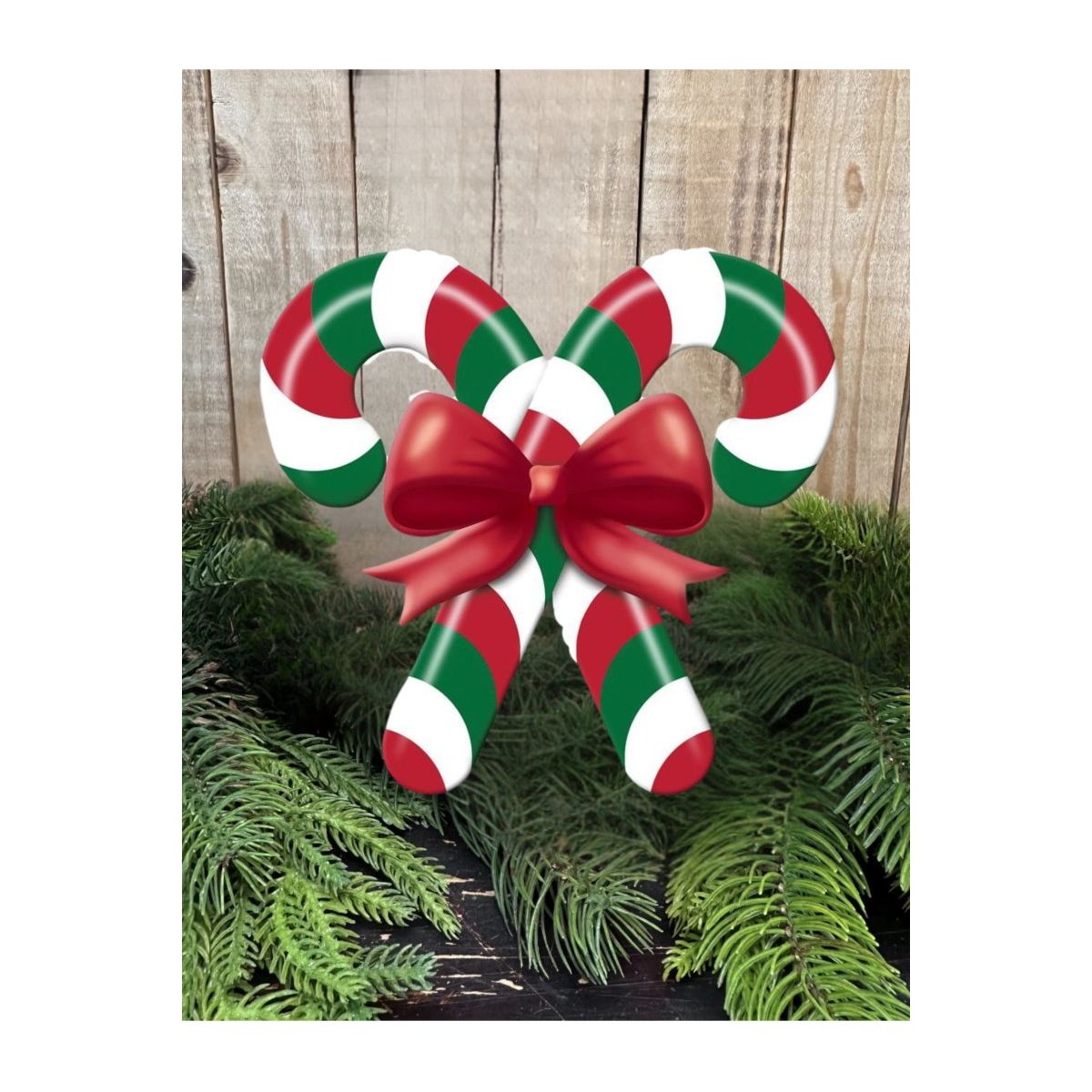 Shop For 13" Metal Embossed Candy Canes: Red/Green