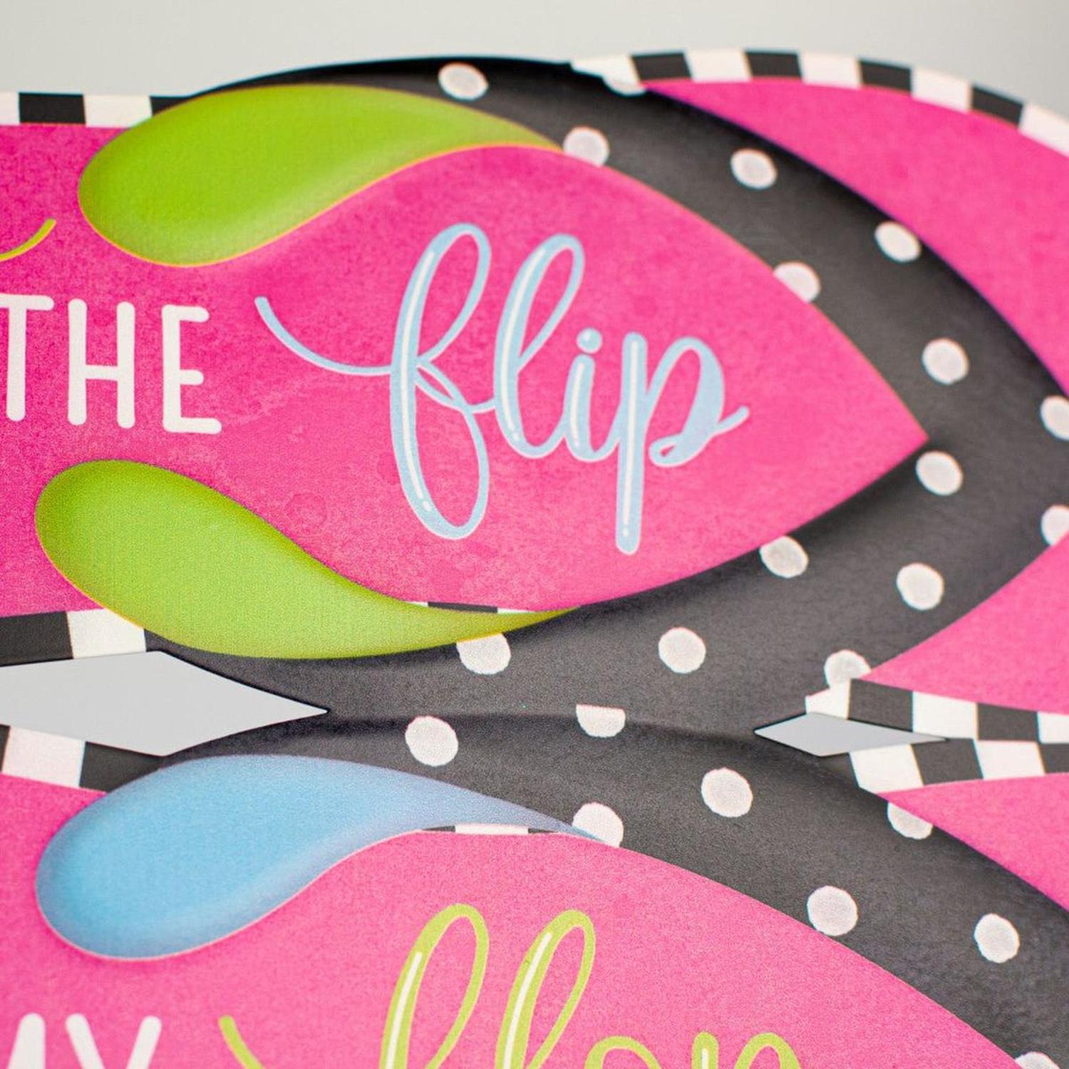 Shop For 13" Metal Embossed Flip Flops: Flip To My Flop