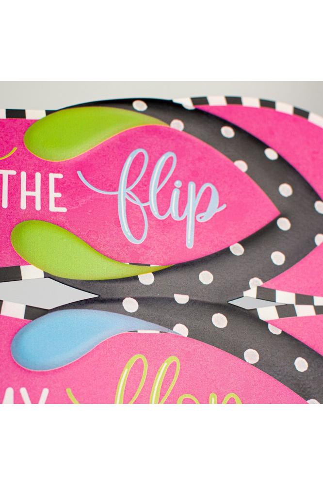 Shop For 13" Metal Embossed Flip Flops: Flip To My Flop