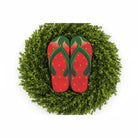 Shop For 13" Metal Embossed Flip Flops: Strawberry