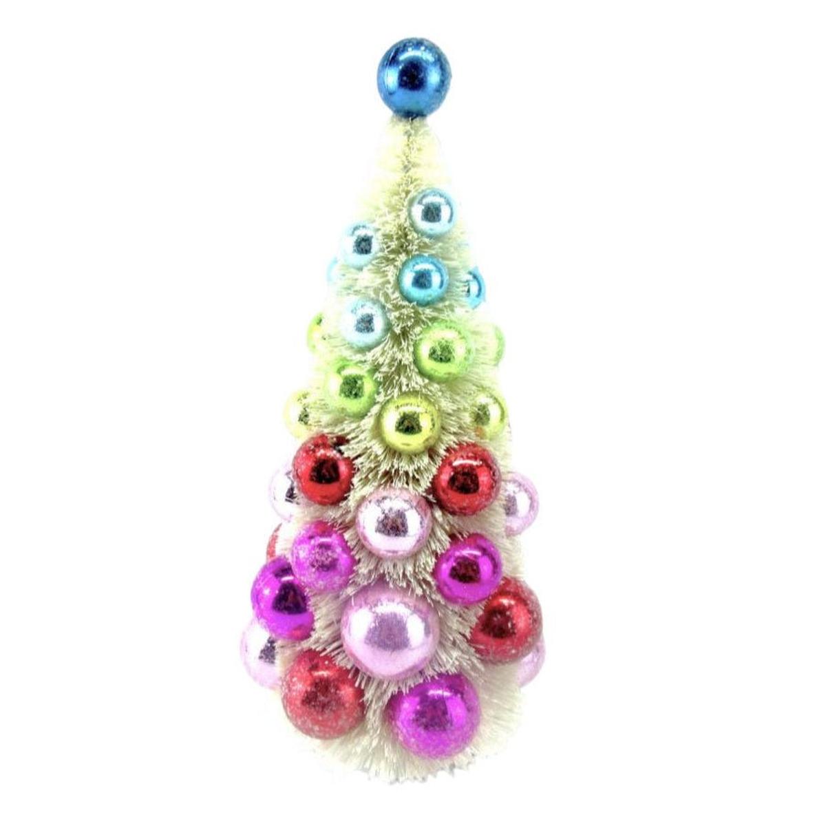 Shop For 13" Rainbow Bottlebrush Ball Tree by December Diamonds