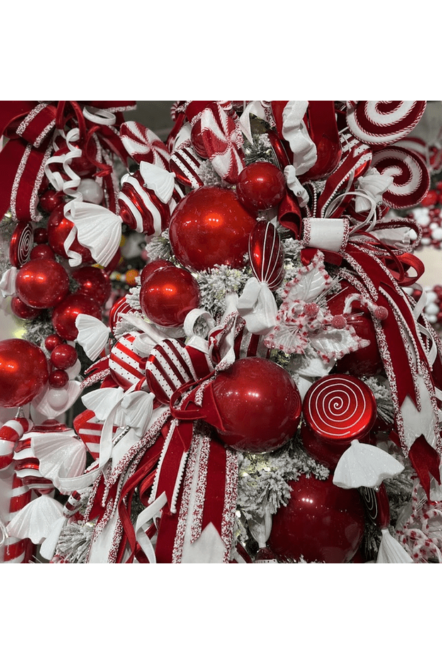 Shop For 13" Red - White Striped Flat Candy Ornament