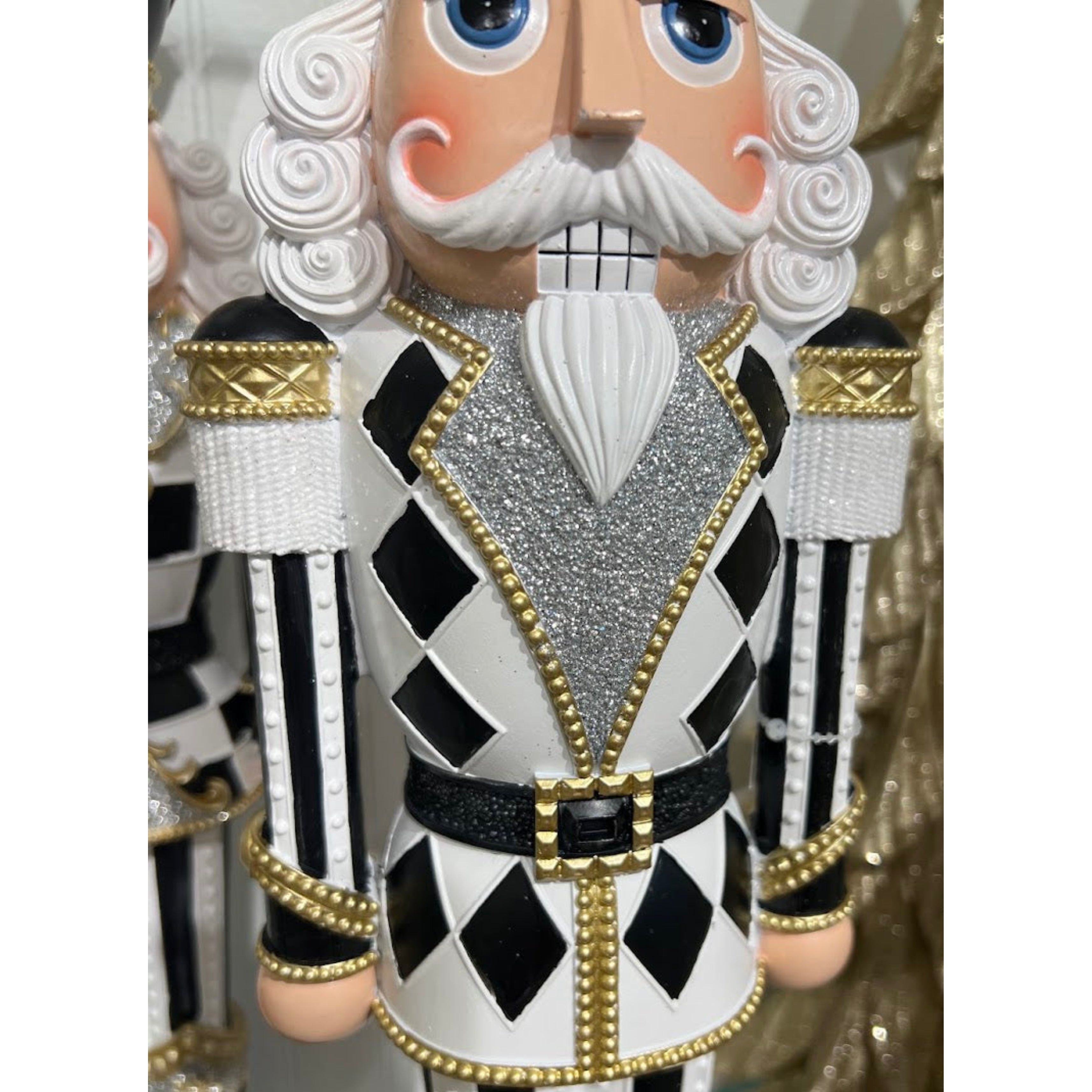 Shop For 13" Royal Nutcracker: Black/White/Gold