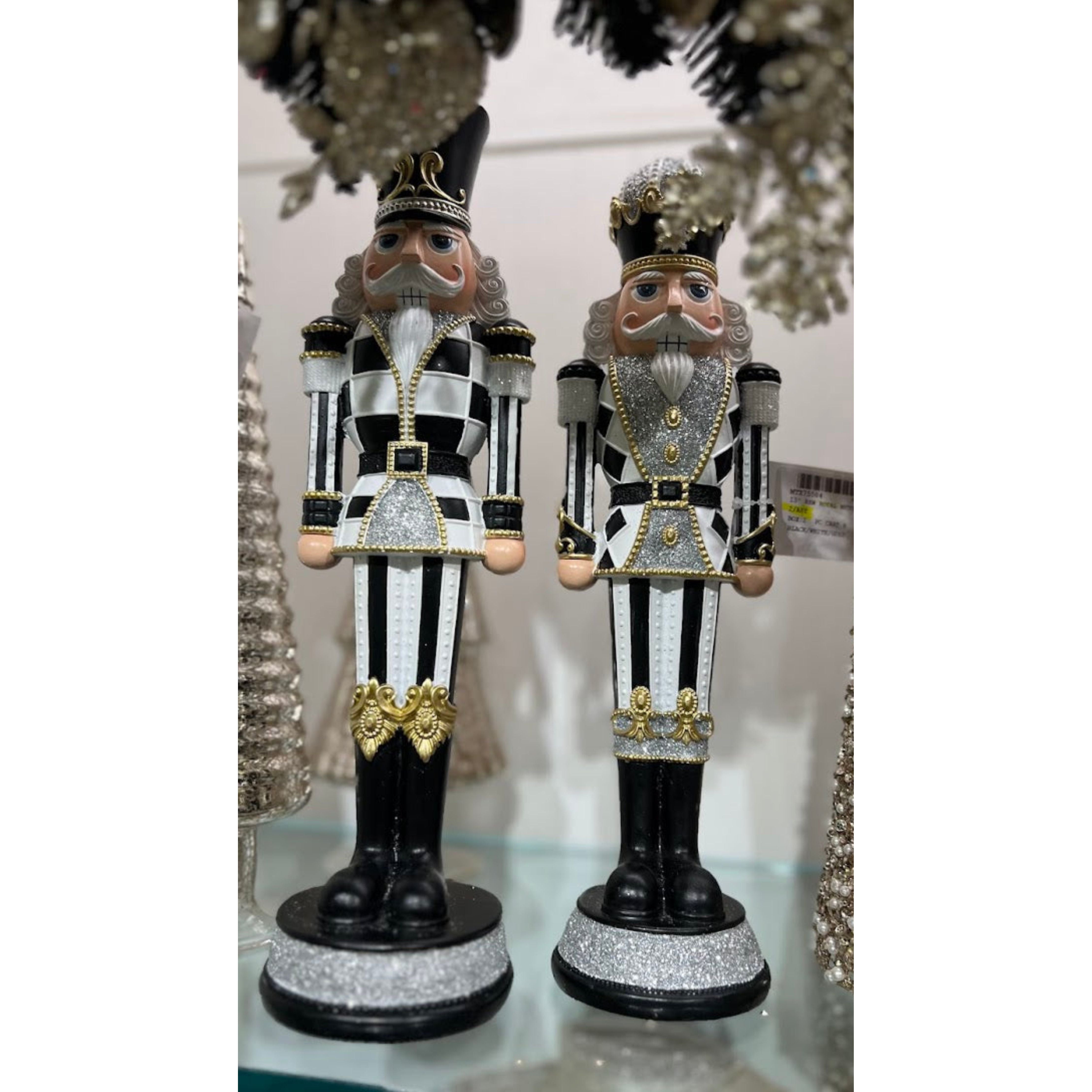 Shop For 13" Royal Nutcracker: Black/White/Gold