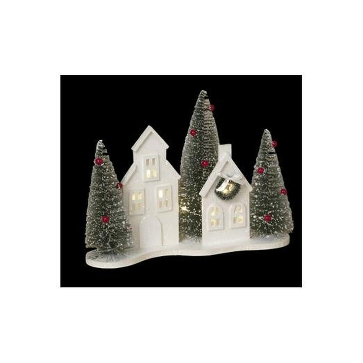 Shop For 13" White Lighted Holiday House