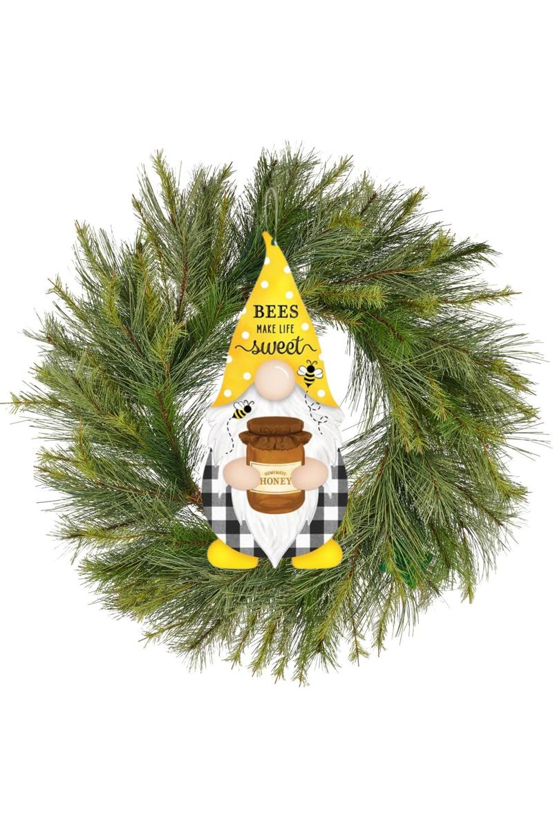 Shop For 13" Wooden Gnome Shaped Sign: Bumble Bee