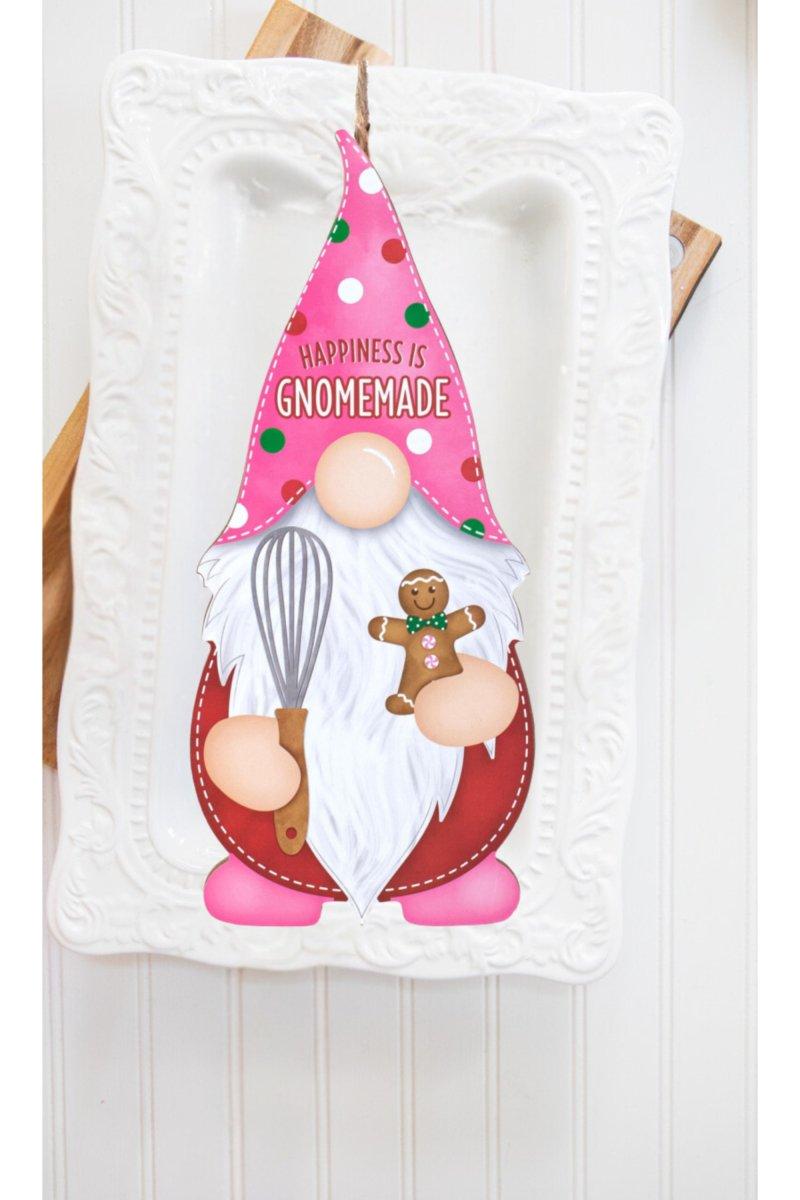 Shop For 13" Wooden Gnome Shaped Sign: Happiness Gnomemade