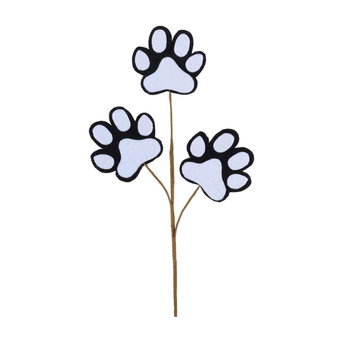 Shop For 13.5" Felt Paw Print Spray: Black/White at Michelle's aDOORable Creations