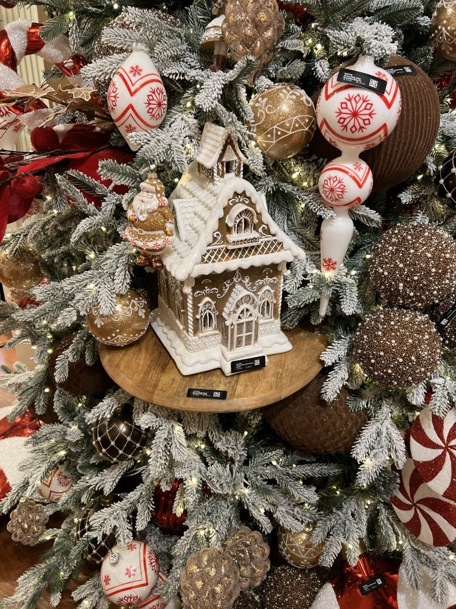 Shop For 13.5in Brown Glittered LED Gingerbread House