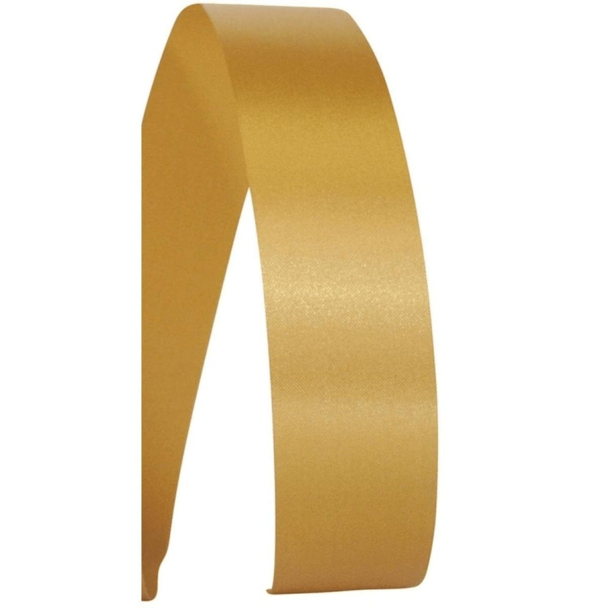 Shop For 1.38in Satin Supreme Non - Wired Ribbon: Antique Gold (100 Yards)