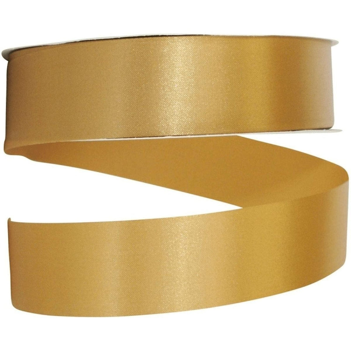 Shop For 1.38in Satin Supreme Non - Wired Ribbon: Antique Gold (100 Yards)