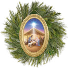 Shop For 13in Wooden Oval Sign: Holy Family Nativity