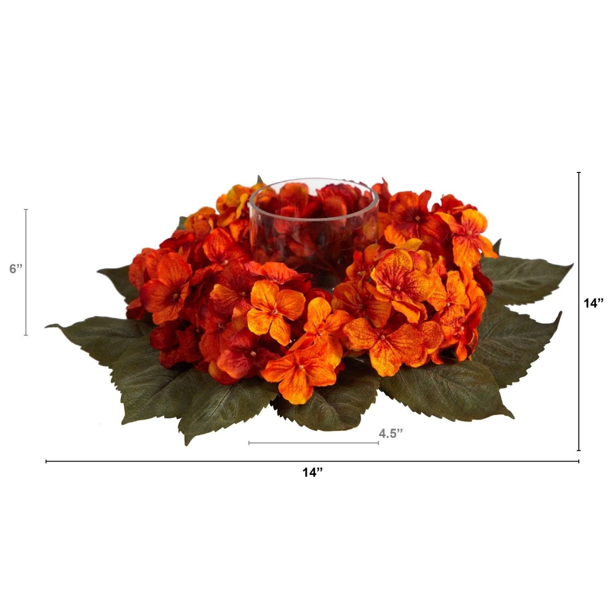 Shop For 14” Autumn Hydrangea Artificial Candelabrum Arrangement