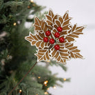 Shop For 14" Gingerbread Poinsettia Stem